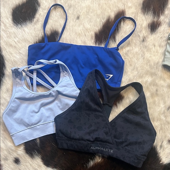 Gymshark and Alphalete sports Bra Trio - Picture 1 of 1